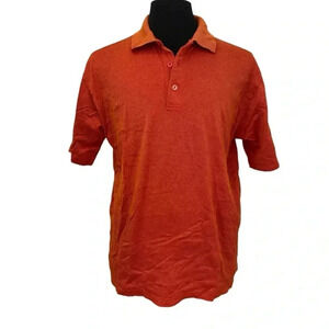 Bugatchi Mens Orange Polo Shirt Size